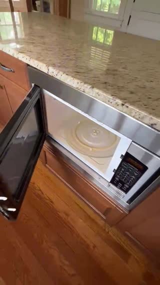 Clean kitchen and living space